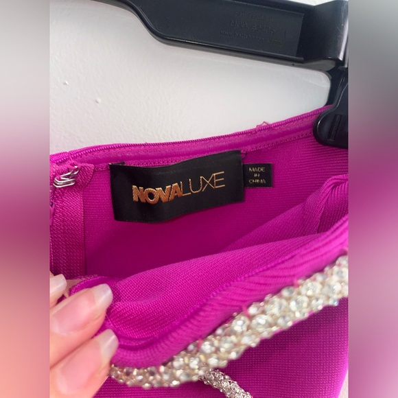 Fashion Nova - Nova Luxe magenta midi bandage dress. Size XS. Worn once. - Picture 8 of 9